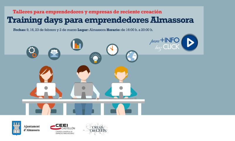 Recordatorio: Training days de emprendedores y empresas de reciente creacin en Almassora