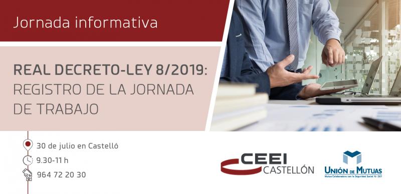 Invitacin:Jornada Informativa: REAL DECRETO-LEY 8/2019: REGISTRO DE LA JORNADA DE TRABAJO