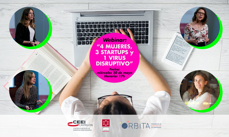 Recordatorio Invitacin webinar: "4 Mujeres , 3 startups y 1 virus disruptivo"
