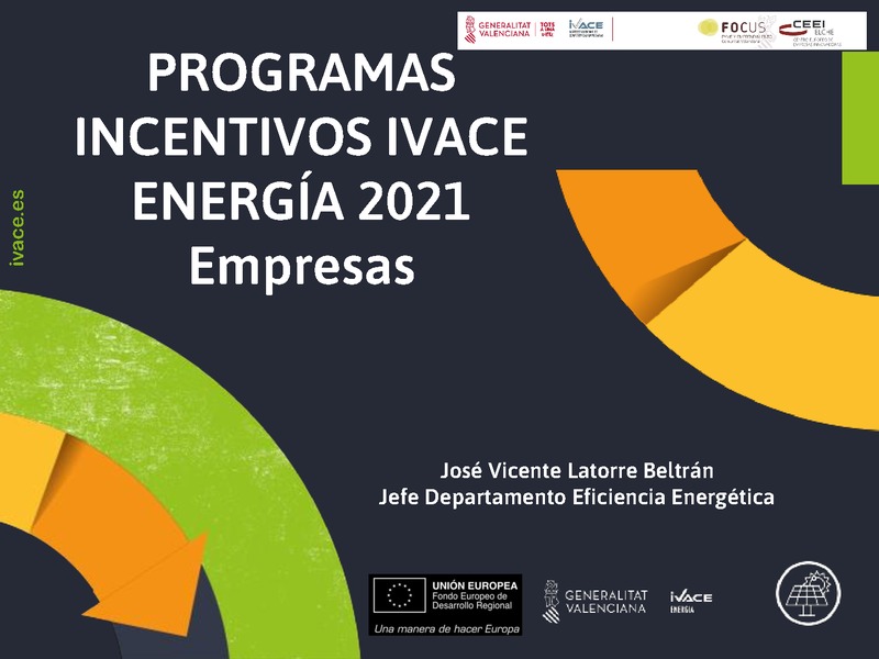 PROGRAMAS INCENTIVOS IVACE ENERGÍA 2021 Empresas