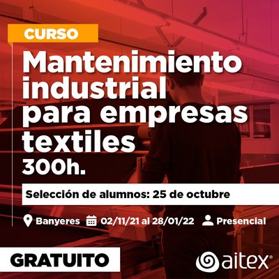 Curso mantenimiento industrial para empresas textiles