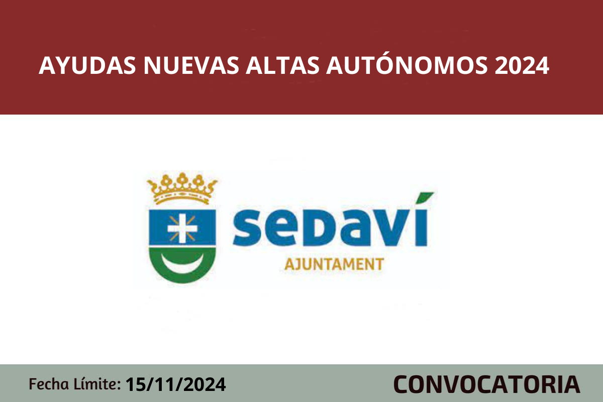 Ayudas nuevos autónomos Sedaví 2024