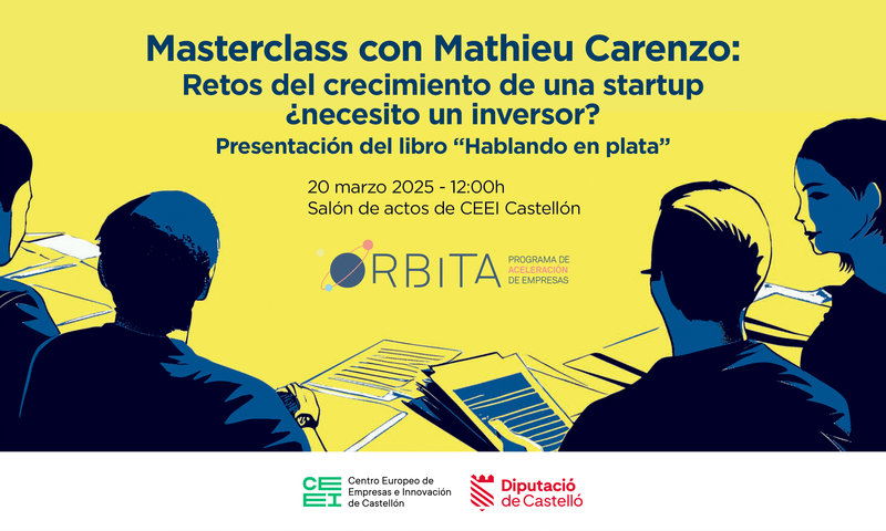 Masterclass con Mathieu Carenzo: Retos del crecimiento de una startup ¿necesito un inversor?