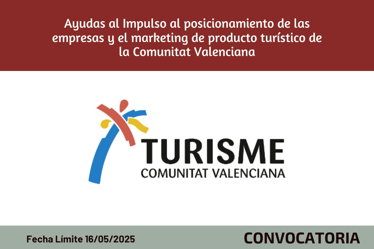 Ayudas al Impulso al posicionamiento de las empresas y el marketing de producto turístico de la Comunitat Valenciana
