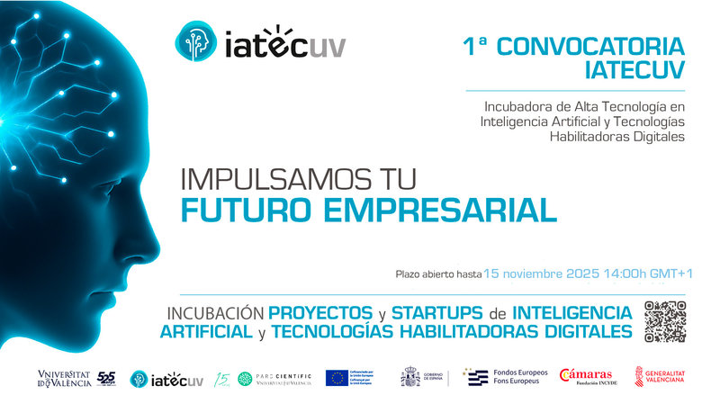 1a convocatòria IAtecUV per a impulsar startups innovadores en el sector digital.