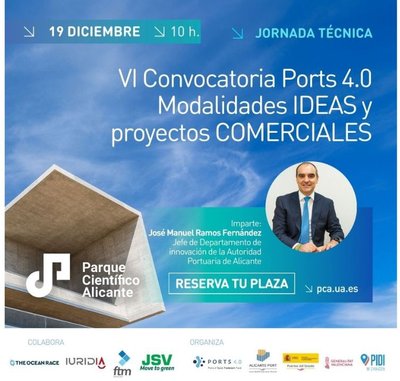 El Parque Cient�fico de Alicante acoge la presentaci�n de la nueva convocatoria Ports 4.0