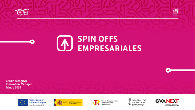 Spin Offs Empresariales | Tecnolog�as para la automatizaci�n | Mediaset Ponencia Cecilia Mangisch