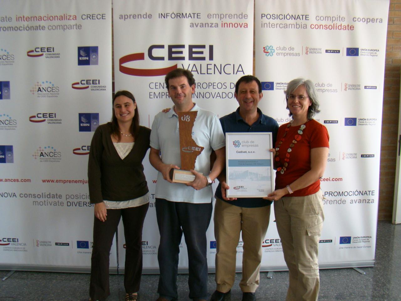 CEDIVET, Premio CEEI-IMPIVA al Mejor Proyecto Empresarial de 2008 