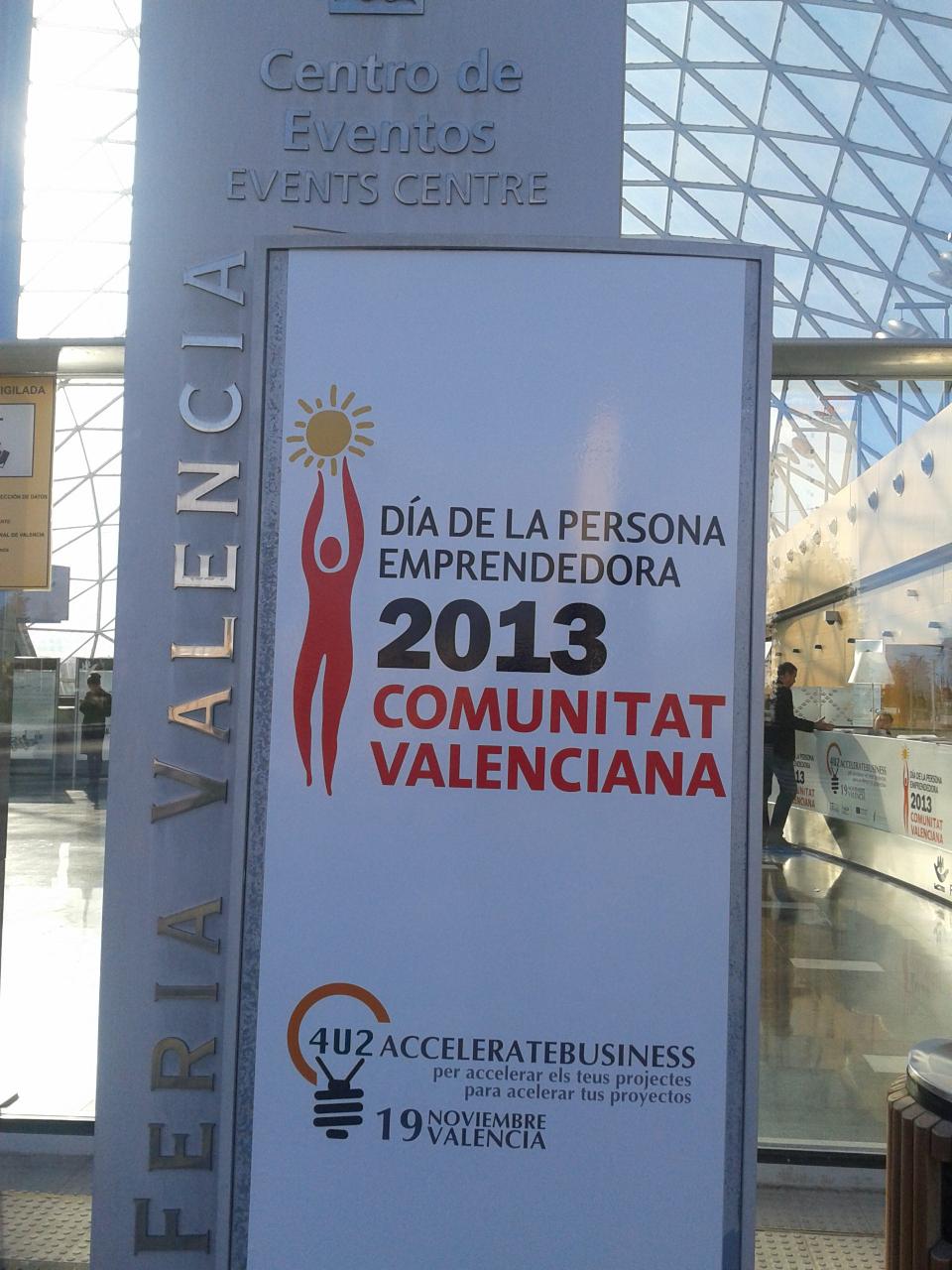Cartel de Bienvenida DEPCV2013 en el Pabellón de Feria Valencia
