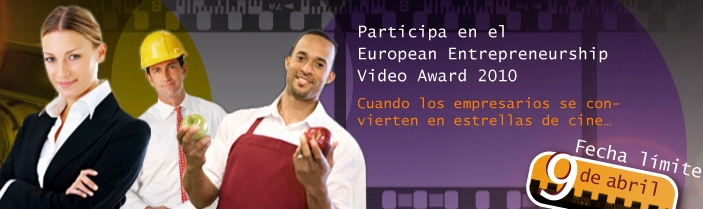 Cartel publicitario Certamen de Vdeo Europeo Espritu de Empresa 2010