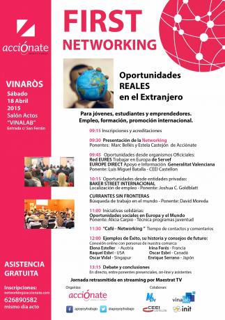 Networking "Oportunidades REALES en el Extranjero" First - Acciónate