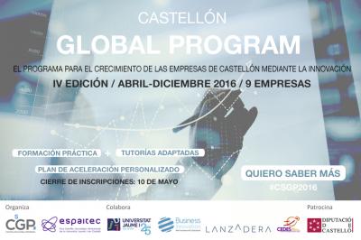 Convocatoria: IV edicin Castelln Global Program (CsGP)