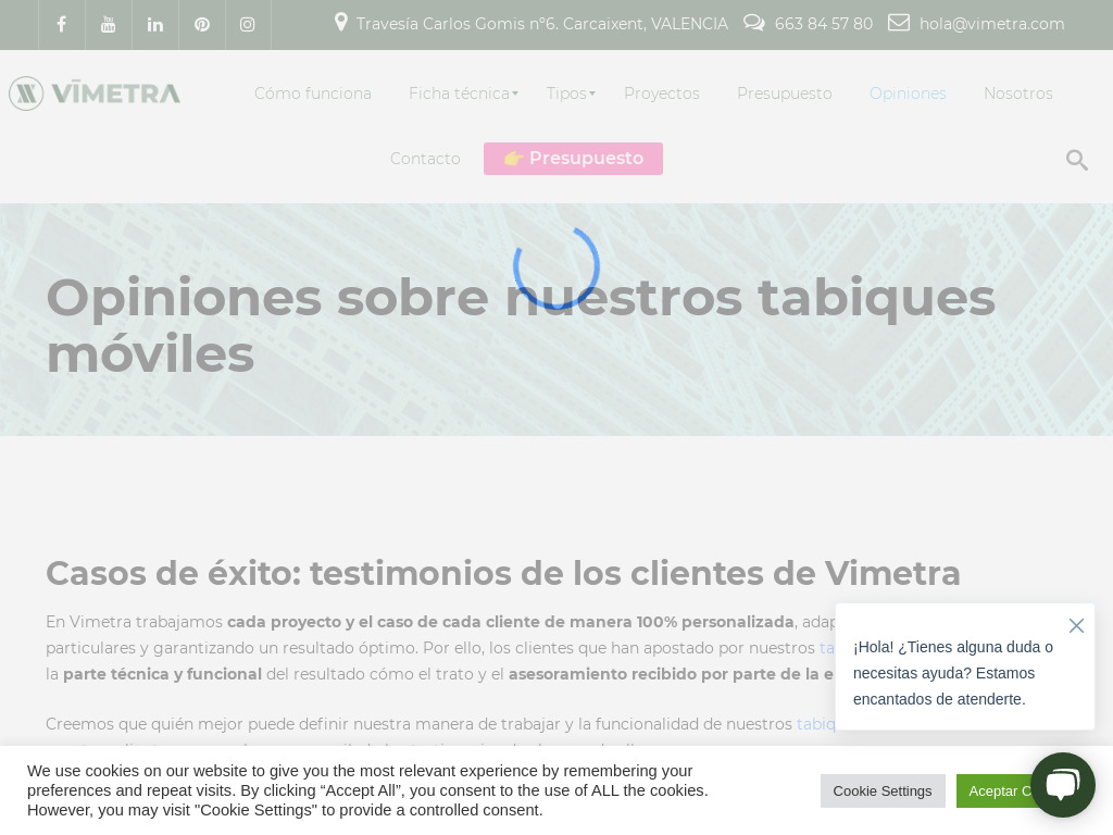 Opiniones tabiques m�viles - Vimetra